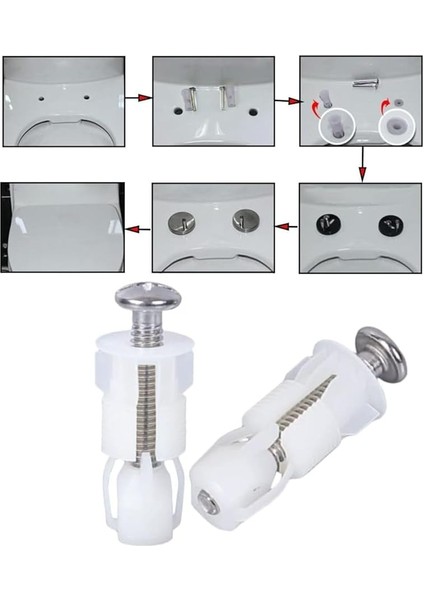 I T R A Kale S E Rel Uyumlu Yavaş Kapanan Klozet Kapak Montaj Takozu Klozet Kapak Montaj Dübeli 2'li