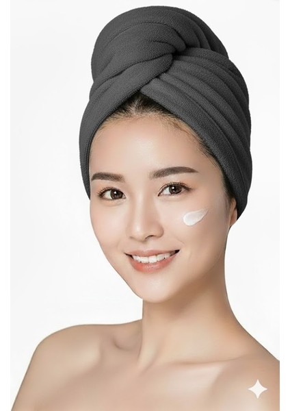 Düğme Lastikli Saç Havlusu, Saç Bonesi, Makyaj Bonesi, Yüz Bakım Havlusu, Banyo Sonrası Saç