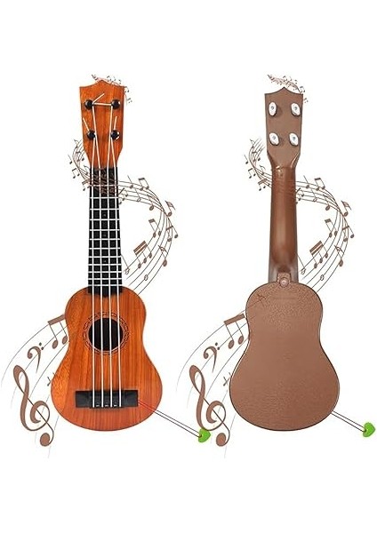 17 Inç Gitar Ukulele Çocuk Mini Gitar 4 Strand Müzik Aletleri Çocuklar Için Penalar Oyuncakları Küçük Erkek Kız Dayanıklı Kullanımı , A fırsatları