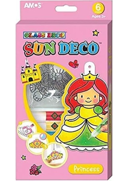 SD10P6-P Cam Boyama Seti Sun Deco Prensesler 10.5ml*6, 6 Renk