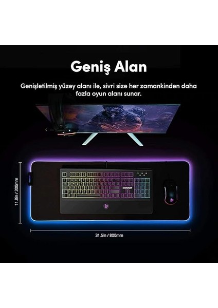 Spire 80X30CM Rgb Gaming Oyuncu Mousepad indirimleri