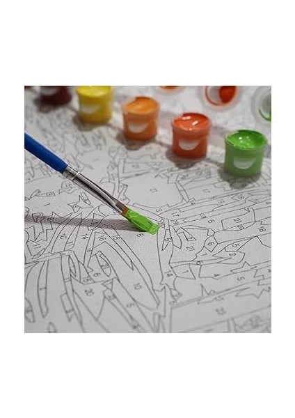 Hobi Sanat Sayılarla Boyama Tuval Seti Fırça Boya Dahil (Çıtalı) 40X50 cm - Up modelleri