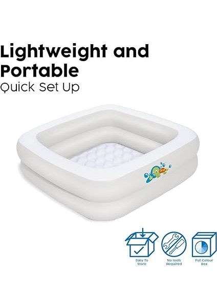 Kare Bebek Havuzu - Beyaz, 51116, 86 x 25CM, Beyaz indirimleri