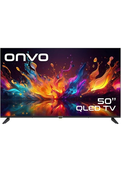 Onvo 50OVF9001 50'' 127 Ekran Uydu Alıcılı 4K Ultra Hd Google Smart QLED Tv