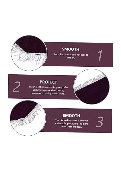 Piyano Örtüsü Dijital Piyano Kapağı Klavye Piyano Elektronik Piyano Kapağı Piyano Geçirmez Kapak Piyano Bezi Dijital Piyanolar Klavyeler Piyano Evrensel Polyester Mor fiyatları