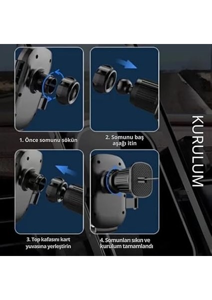 Airwent Ultra Güçlü 360 Döner Klipsli Havalandırma Araç Içi Telefon Tutucu Araç Tutucu fırsatları