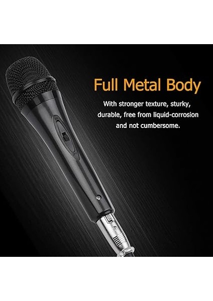 Elde Taşınabilir Kablolu Dinamik Mikrofon Vokal Akustik Enstrümanlar Için Doğru Kardioid Alımı Ayrılabilir Çok Fonksiyonlu Stüdyo Kaydı Podcasting Canlı Yayın Barındırma 5 Xlr Kablo Saklama fırsatları