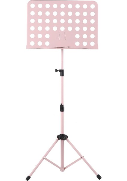 Taşınabilir Metal Müzik Standı Ayrılabilir Müzik Aletleri Için Piyano Keman Gitar Notalar Pembe