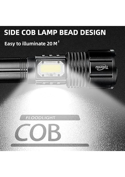 El Feneri USB Ipx-6 Su Geçirmez Zoom Taktik El Işığı Kamp Balıkçılık Yürüyüş Için USB Şarj fırsatları