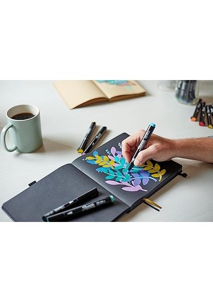 Creative Marker Akrilik Boya Kalemleri | Su Bazlı Boya Kalemi Fırça Uçlu | Mürekkep Kağıdı Geçirmez ve Çoğu Yüzey Üzerine Yazar | 5 Adet" indirimleri