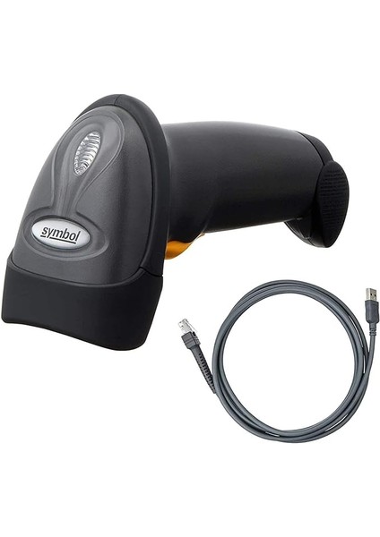 LS2208-SR20007R-UR 1d USB El Tıpı Barkod Okuyucu Sıyah +Ayak