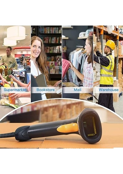 LS2208-SR20007R-UR 1d USB El Tıpı Barkod Okuyucu Sıyah +Ayak fiyatları