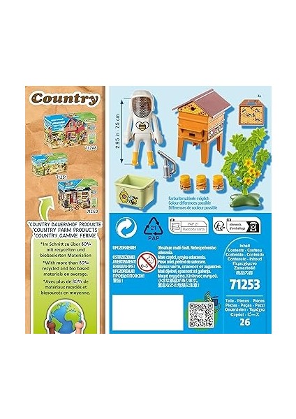 71253 Country Arıcı, Çiftlik Hayvanı Oyun Setleri, Sürdürülebilir Oyuncaklar, Eğlenceli, Yaratıcı Rol Yapma, Oyun Setleri 4 Yaş ve Üzeri Çocuklar Için Uygun fiyatları