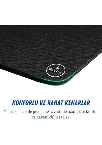Deer Siyah Professional Oyuncu Gaming Mouse Pad,ofis Mouse Pad, Kaydırmaz Taban Mouse Pad, Su Geçirmez Mouse Pad (35X28 M) indirimleri