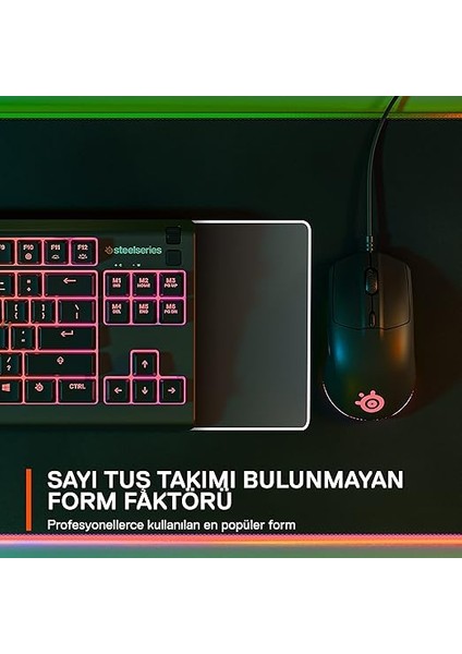 Apex 3 Tkl Türkçe Gaming Klavye Tenkeyless, 8 Bölge Rgb Aydınlatma Türkçe Qwerty fiyatları