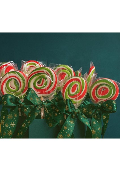 20 Yılbaşı Sosyete Şeker Yeşil Kırmızı Beyaz Hediyelik Paketli modelleri