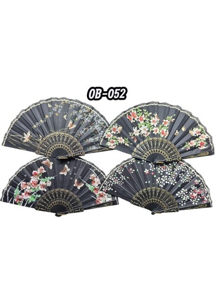 Plastik Kumaş Yelpaze 12 Li Karışık