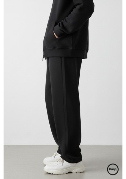 Erkek Baggy Eşofman Altı Oversize Bol Paça 3 Iplik Kalın Kumaş Streetwear Cepli fırsatları