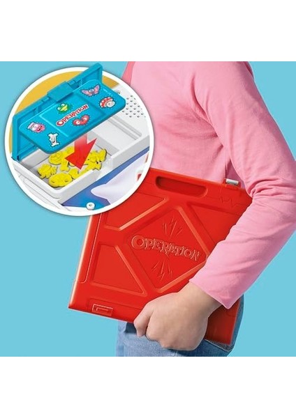 Hepsi Bir Arada Taşıma Çantası ile Operasyon Elektronik Masa Oyunu | Oynamanın 2 Yolu | 6+ Yaş | 1+ Oyuncu | 10 Dakika | Eğlenceli Çocuk Oyunları