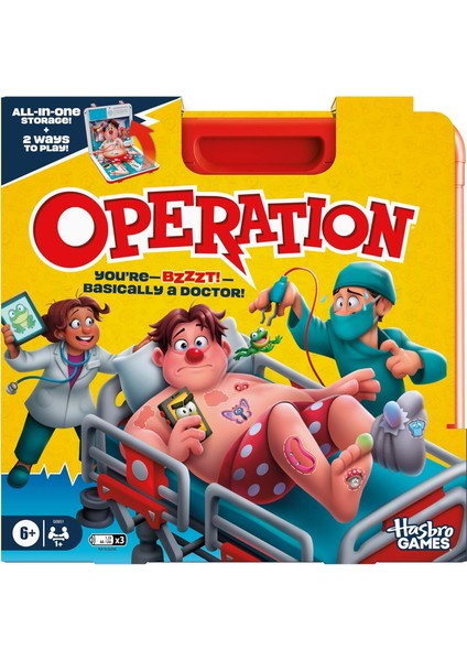 Hepsi Bir Arada Taşıma Çantası ile Operasyon Elektronik Masa Oyunu | Oynamanın 2 Yolu | 6+ Yaş | 1+ Oyuncu | 10 Dakika | Eğlenceli Çocuk Oyunları fiyatları