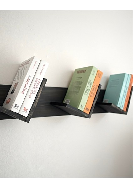 Doğal Ahşap Kitaplık, Dekoratif Tasarım Ahşap Vintage Kitaplık Siyah fiyatları