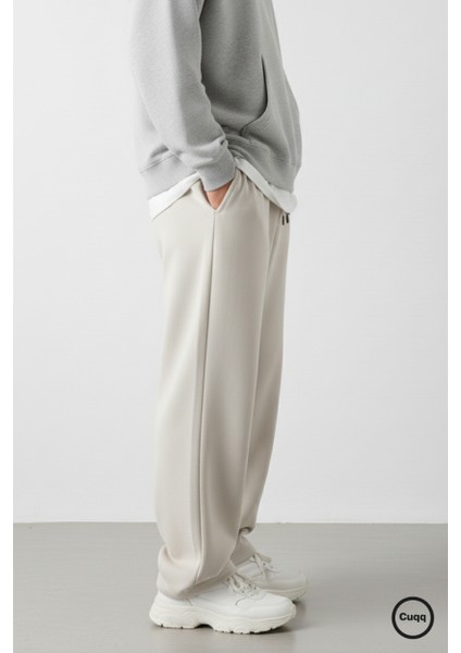 Erkek Baggy Eşofman Altı Oversize Bol Paça 3 Iplik Kalın Kumaş Streetwear Cepli indirimleri