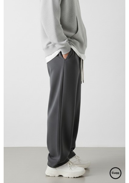 Erkek Baggy Eşofman Altı Oversize Bol Paça 3 Iplik Kalın Kumaş Streetwear Cepli indirimleri