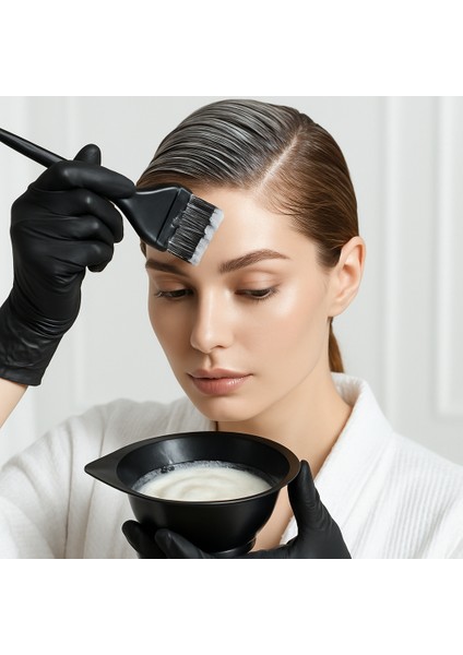 Saç Boyama Seti 3’lü ve Saç Boyası Eşit Dağıtım Şişesi Tarak, Seti Fırça, Boya Kabı 722392