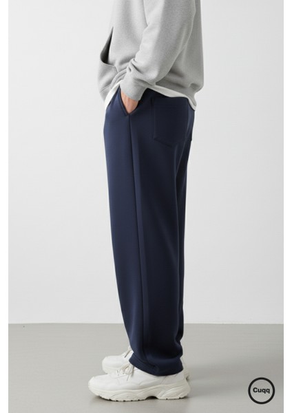 Erkek Baggy Eşofman Altı Oversize Bol Paça 3 Iplik Kalın Kumaş Streetwear Cepli modelleri