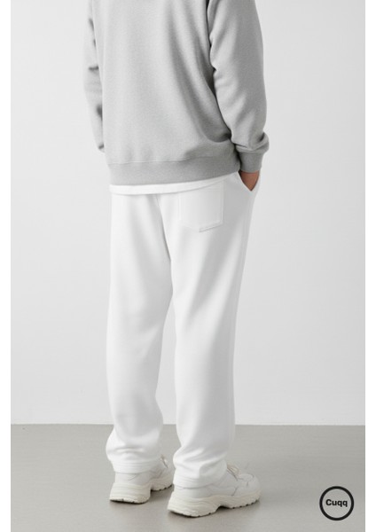 Erkek Baggy Eşofman Altı Oversize Bol Paça 3 Iplik Kalın Kumaş Streetwear Cepli