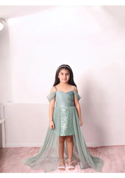 Içi Kısa Kuyruklu Pullu Abiye Elbise fiyatları