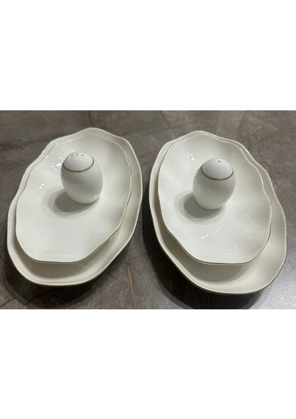 Nesrin Mat Gold 6 Parça Kayık Sunum Seti Mat Gold fiyatları