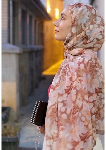 Garden Desen Şal-Sütlü Kahve