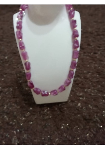 Mor Kesmeşeker Kolye