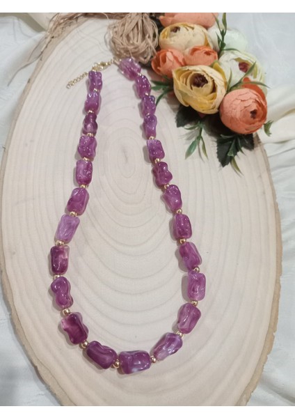 Mor Kesmeşeker Kolye indirimleri