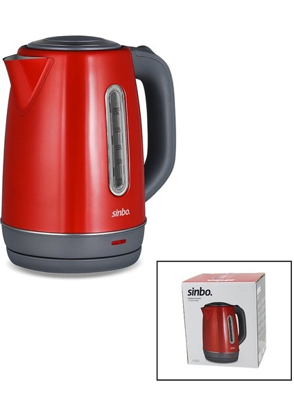 KIRMIZI ÇELİK KETTLE SU ISITICISI KABLOSUZ KULLANIM 1.8LT 360 DERECE DÖNEBİLME OTOMATİK KAPANMA fiyatları