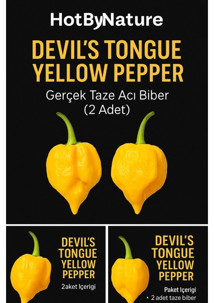 Devıl’s Tongue Yellow Pepper / 300.000 Scoville - Gerçek Taze Acı Biber