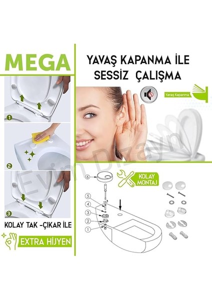 Bagno Mega Yavaş Kapanan Klozet Kapağı modelleri