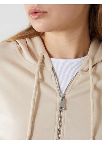 Yeni Sezon Kapüşonlu Kadın Fermuarlı Sweatshirt modelleri