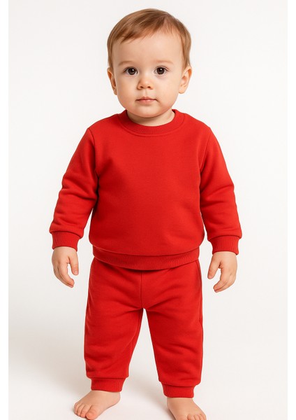 Kırmızı Unisex Çocuk Eşofman Takımı