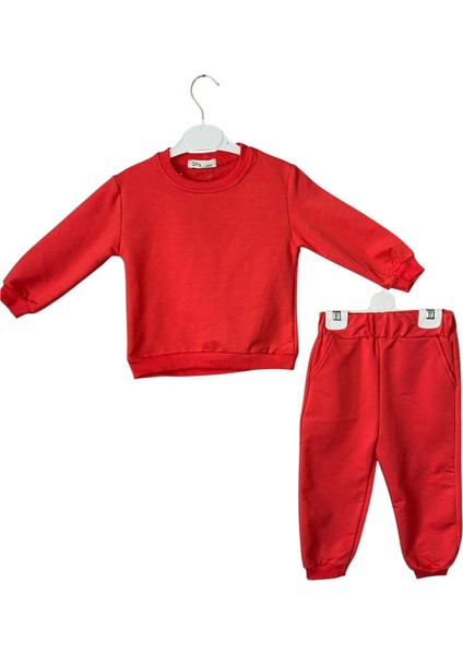 Kırmızı Unisex Çocuk Eşofman Takımı modelleri