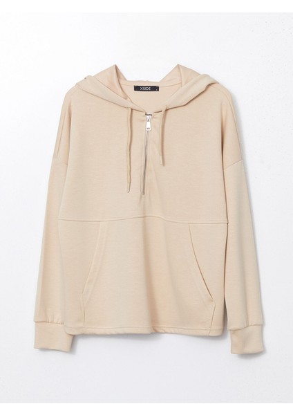 Yeni Sezon Kapüşonlu Kadın Fermuarlı Sweatshirt indirimleri