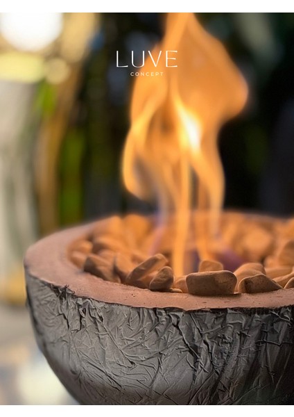 Rustik Masaüstü Şömine – Bioethanol Dekoratif Ateş Çukuru, Kokudan ve Dumandan Uzak Modern Şömine fiyatları