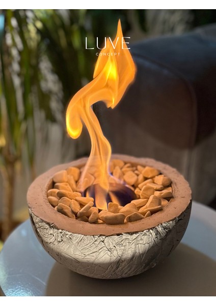 Rustik Masaüstü Şömine – Bioethanol Dekoratif Ateş Çukuru, Kokudan ve Dumandan Uzak Modern Şömine modelleri