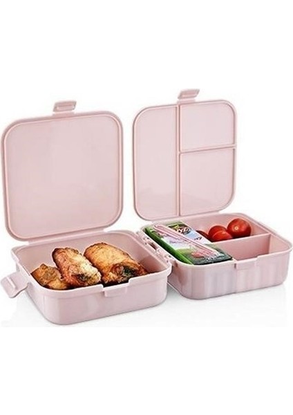 Kendiliğinden Kaşık Çatallı Beslenme Kutusu 4 Bölmeli Çocuk Beslenme Kabı Saklama Kutusu fiyatları