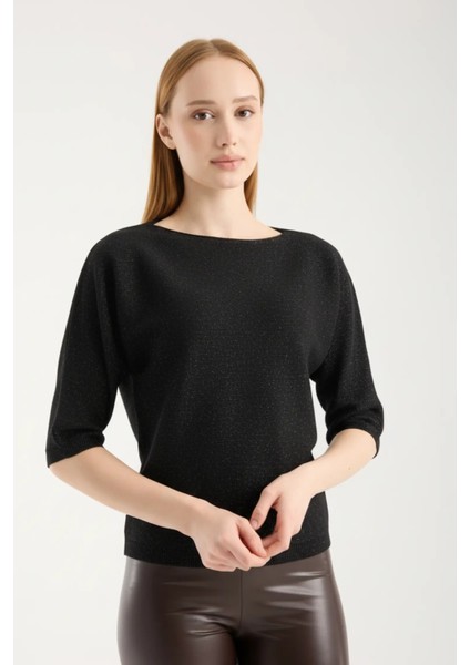 Simli Işıltılı Kazak indirimleri