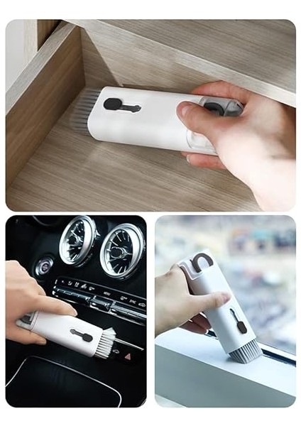 Home Klavye Temizleme Fırçası, 7'si 1 Arada Çok Fonksiyonlu Klavye, Kulaklık Temizleme Fırça Seti Asorti modelleri