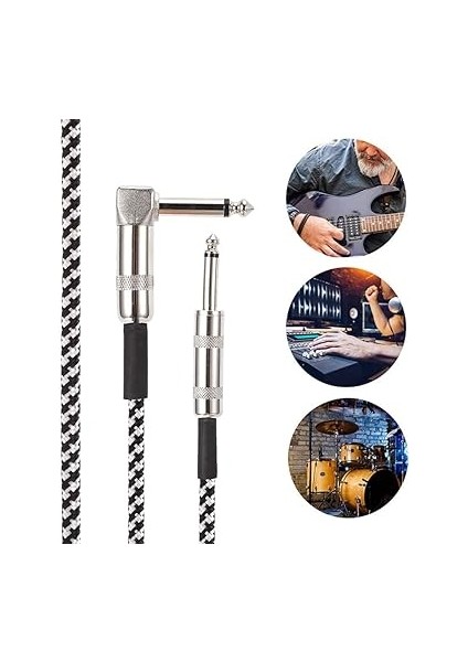 Düşük Gitar Kablosu 24AWG Ofc Çekirdek Koruma Pedal Etkisi Için Ses Koruma Bağlantısı Tel (10M / 32.8ft) fırsatları