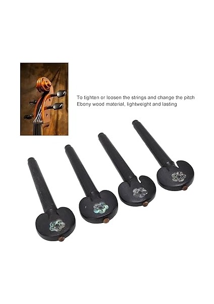 Kitleri Müzik Plastik Viyolonsel Makineler Yedek Ayarlanma Pegs Onar Onarım Kararlı Performans Kolay Kurulum Için Pratik 3/4 4/ Ebony Ahşap Dizeler Ipatı fiyatları