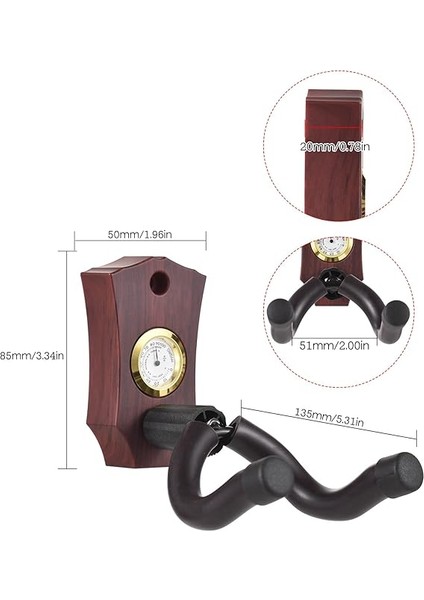 Higrometre Nem Ölçer ile 2'si 1 Arada Gitar Duvar Montajı Gitar Duvar Askısı Yaylı Enstrüman Tutucu Gitar Ukulele Mandolin Için Katı Sağlam Duvar Kanca Askısı modelleri